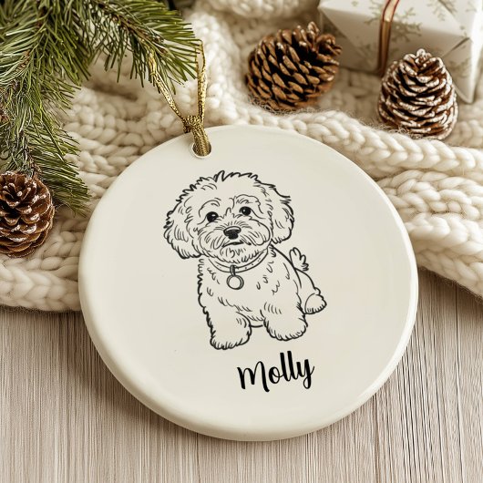 Décoration En Céramique Personalized Dog Christmas