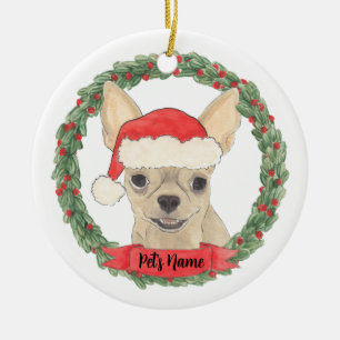 Décoration En Céramique Personalized Fawn Tan Cream Chihuahua