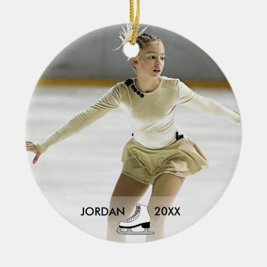 Décoration En Céramique Personalized Figure Skating Skater Name Christmas (Devant)