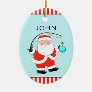 Décoration En Céramique Personalized Fishing Keepsake Ceramic Ornament
