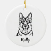 Décoration En Céramique Personalized German Shepherd Dog Christmas (Dos)