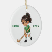 Décoration En Céramique Personalized Girls Field Hockey Player (Droite)