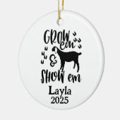 Décoration En Céramique Personalized Goat 4H Farm Ornament (Gauche)