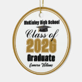 Décoration En Céramique Personalized Gold Class of 2026 Graduation Photo (Gauche)