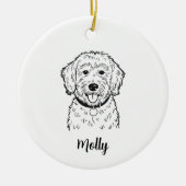 Décoration En Céramique Personalized Goldendoodle Dog Christmas (Devant)