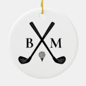 Décoration En Céramique Personalized Golfer Classic Golf Club Monogram (Dos)