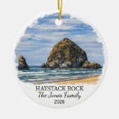 Décoration En Céramique Personalized Haystack Rock Ornament, Custom Oregon (Devant)