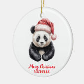 Décoration En Céramique Personalized Merry Christmas Cute Panda Bear (Gauche)
