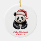Décoration En Céramique Personalized Merry Christmas Cute Panda Bear (Dos)