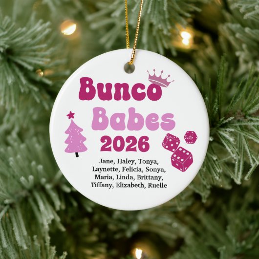 Décoration En Céramique Personalized Name Bunco Babes Ornament (Arbre)