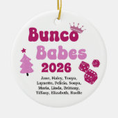 Décoration En Céramique Personalized Name Bunco Babes Ornament (Devant)