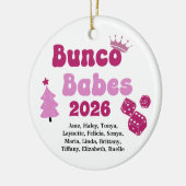 Décoration En Céramique Personalized Name Bunco Babes Ornament (Gauche)