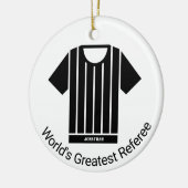 Décoration En Céramique Personalized Name Message Referee Ornament (Gauche)