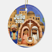 Décoration En Céramique Personalized Nativity Ornament (Gauche)