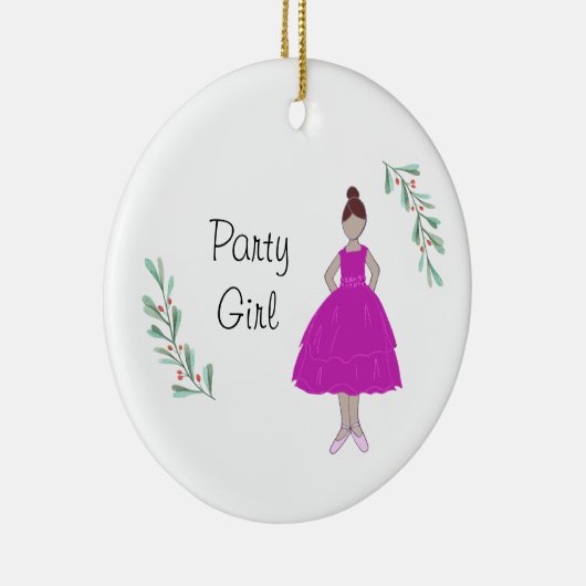 Décoration En Céramique Personalized Nutcracker Party Girl  Keepsake (Droite)