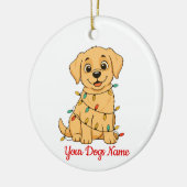 Décoration En Céramique Personalized Pet Christmas Ornament Front & Back (Gauche)