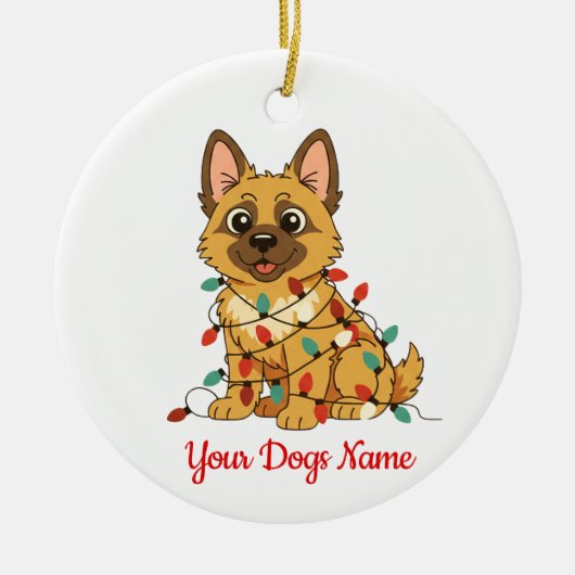 Décoration En Céramique Personalized Pet Christmas Ornament German Shepard (Devant)