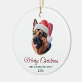 Décoration En Céramique Personalized Pet German Shepherd Christmas (Gauche)