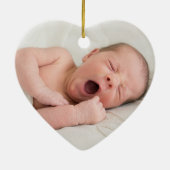 Décoration En Céramique Personalized Photo Baby's First Christmas Red Bow (Dos)