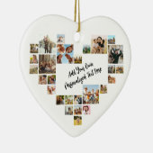 Décoration En Céramique Personalized Photo Collage Heart Shaped Picture (Droite)