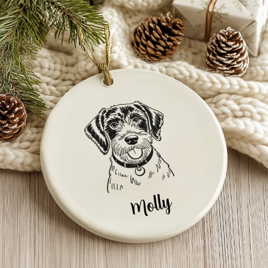 Décoration En Céramique Personalized Pointer Dog Christmas