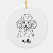 Décoration En Céramique Personalized Poodle Dog Christmas (Dos)