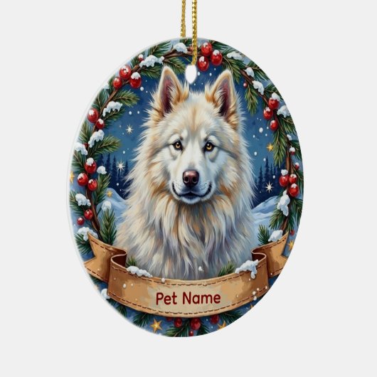 Décoration En Céramique Personalized Samoyed Christmas (Droite)