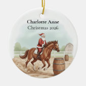 Décoration En Céramique Personalized Santa Doing Barrel Jumping (Devant)