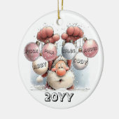 Décoration En Céramique Personalized Santa in Snow Ceramic Ornament  (Gauche)