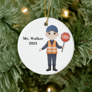Décoration En Céramique Personalized School Crossing Guard