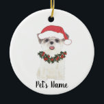Décoration En Céramique Personalized Shih Tzu (Brown & White)<br><div class="desc">Make the nice list this year with an ornament of your favorite shih tzu onze!</div>