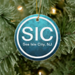 Décoration En Céramique Personalized SIC Sea Isle City NJ Beach Christmas<br><div class="desc">SIC NJ Sea Isle City New Jersey Beach Christmas Tree Ceramic Ornament  ~ It can be personalized with a name,  year or any text that you wish to add.   -</div>