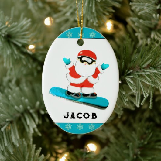 Décoration En Céramique Personalized Snowboarding Snowboarder Collectible  (Arbre)