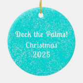 Décoration En Céramique Personalized Tropical Palm Tree Flamngo Christmas (Dos)