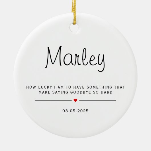 Décoration En Céramique Personalized Using Pet's Photo & Name (Dos)