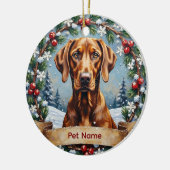 Décoration En Céramique Personalized Weimaraner Christmas (Gauche)