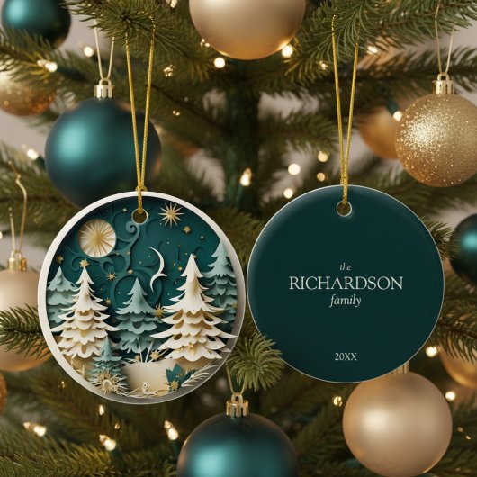 Décoration En Céramique Personalized Winter Christmas Tree