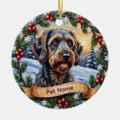 Décoration En Céramique Personalized Wirehaired Pointing Griffon Christmas (Devant)