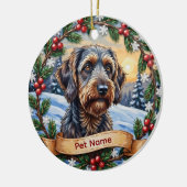Décoration En Céramique Personalized Wirehaired Pointing Griffon Christmas (Gauche)