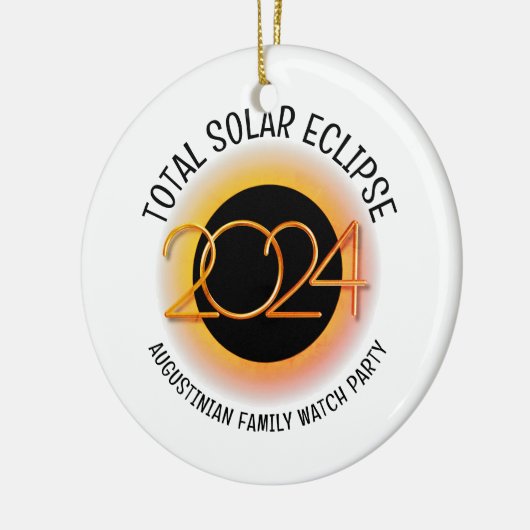 Décoration En Céramique Personnalisable 2024 TOTAL SOLAR ECLIPSE (Gauche)