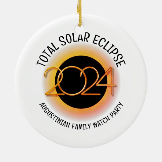 Décoration En Céramique Personnalisable 2024 TOTAL SOLAR ECLIPSE (Dos)
