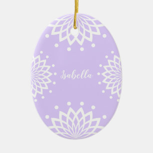 Décoration En Céramique Personnalisable Purple Blanc Simple Vintage Pâques