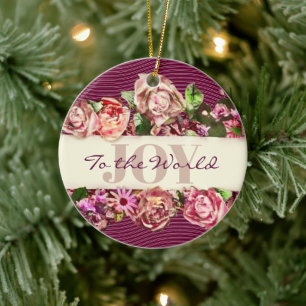 Décoration En Céramique Personnalisable Roses Vintages Plutôt Joy au monde