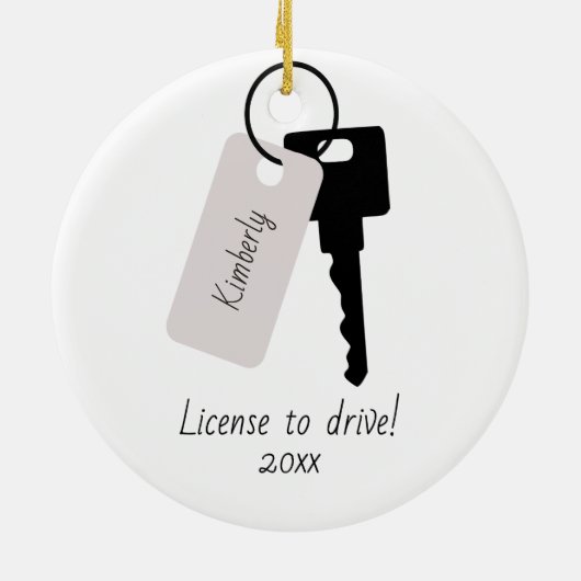 Décoration En Céramique Personnalisation d'une nouvelle conductrice (Dos)