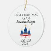 Décoration En Céramique Personnalisé American Citizen, arbre américain (Gauche)