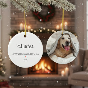 Décoration En Céramique Personnalisé avec la photo et le nom de l'animal