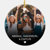 Décoration En Céramique Personnalisé Best Friends 2 Photo Keepsaké (Dos)