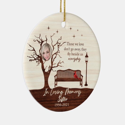 Décoration En Céramique Personnalisé Ceux Que Nous Aimons / Soeur (Droite)