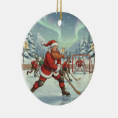 Décoration En Céramique Personnalisé Cute Père Noël Jouer Bandy (Droite)