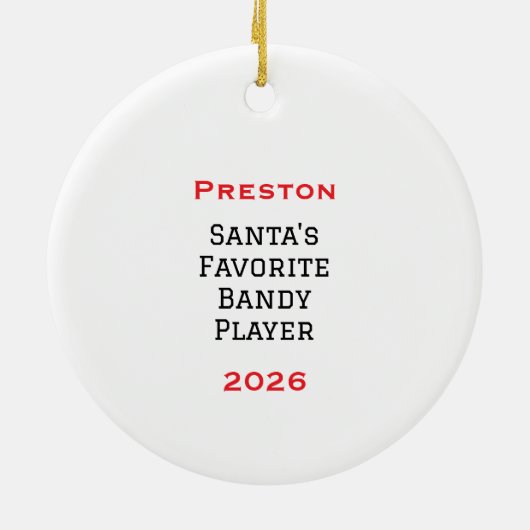 Décoration En Céramique Personnalisé Cute Père Noël Jouer Bandy (Dos)